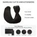 Doores Clip-In Extensions - Real Human Hair Natural Black 50cm (20 Inch) 7 Pieces 110g Remy Seamless Hair Extensions - Buy Online on GoSupps.com