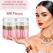 Pink 100 Pieces Lash Cleansing Brushes with Container - Eyelash Extension Cleanser Supplies - Buy Online on GoSupps.com