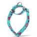 Then Martingale dog collar flower pattern no pulling durable adjustable large neck circumference 43.2 cm to 63.5 cm sunflower (blue -green) Large 1 inch wide blue -green and sunflower