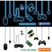 Gaming Wall Decals Glow in The Dark Wall Decals Video Game Zone Wall Stickers Removable Gaming Room Wall Decor Peel and Stick for Boys Kids Bedroom Playroom-Blue - Buy Online on GoSupps.com