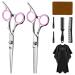 Hair Cutting Kit 8 Pcs GFHD Professional Barber Shears Complete Accessories Include Thinning Shears Hair shears Hair comb Cape Clip Clean Cloth (CA-8PCS-Silver)