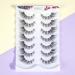 MAGEFY Eyelashes Fluffy Cat Eye Lashes Wispy Reusable Soft Lashes that Look Like Extensions 7 Pairs Pack Clear Band Fake Eyelashes Style-7601-6