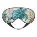 Watercolor Sea Turtle Sleep Mask Adjustable Double -Sided Eye Mask Soft Sleeping Eye Covers for Sleeping Perfect Shading Reduce Eye Edema