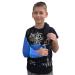 Arm Sling Child (10-11yr blue/aqua trim) Medical Grade Extra Deep Feel-safe Easy-fit Cooling Ultra-comfort Includes Smiley Sticker. Fits R or L arm.