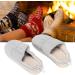 Electrically Heated Slippers - USB Heating Plush Shoes for Ultimate Warmth at Home - Non-Slip Gray Design - Buy Online on GoSupps.com