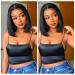 Short Bob Wigs Brazilian Virgin Human Hair 4x4 Lace Front Straight Human Hair for Black Women Remy Hair Wigs Lace Bob Wigs Pre Plucked with Baby Hair Natural Color VIVI BABI (150% Density, 10 Inch) 10 Inch (Pack of 1) Natu…