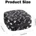 Stylish Menstruation Pad Bag with Zipper - Women's Napkin & Tampon Collection Bag (Black & White Abstract Music) | Eco-Friendly & Functional - Buy Online on GoSupps.com