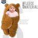 CUQOO Super Soft Newborn Baby Swaddle Suit in Brown | Thermal Swaddle Blanket | 100% Cotton Inside | Newborn Essentials - Buy Online on GoSupps.com