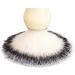 White Barber Duster Brush Easy Cleaning Neck Duster Brush with Curved Handle Face Duster Brush for Hair Cutting Portable Compact Barber Brush for Broken Hair Beard Removal - Buy Online on GoSupps.com