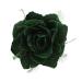 Topkids Accessories hair clip with rose flowers safety pin hairpin for women and girls wedding prom party special occasions (bottle green)