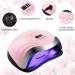 168W Aokyom UV LED Nail Dryer Lamp - Smart Sensor LCD Timer & Versatile for All Gel Nail Polish - Silver Pink - Buy Online on GoSupps.com
