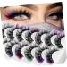 7 Pairs false lashes fake eyelashes lash clusters eyelashes with color fake lashes false lash extensions makeup eyelashes individual lashes chemical fiber extend cosplay - Buy Online on GoSupps.com