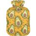 NAANLE Cartoon Avocado Cat Mit & Water Bottle 2L | Large Hot Water Bottle for Bed Hand & Foot Heat Pain Relief & Cold Therapy - Buy Online on GoSupps.com