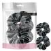 2 PCS Premium Large Hair Velvet Scrunchies Ties Bands Updo Ponytail Bobble Scrunchy Holder For Women Girl Kids Dark Grey