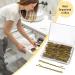 200 Hairpins & 100 Hair Ties Set - Premium Gold Bobby Pins & Updo Accessories for Women & Girls | Ideal for Weddings & Hairdressing - Buy Online on GoSupps.com