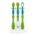 Nuby 4-Stage Oral Care Set - Silicone Finger Massager, 2 Massaging Brushes, Toddler Toothbrush - Green/Aqua 4 Piece Set - Buy Online on GoSupps.com