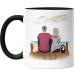 Personalized Kiddle-Design Couple with Cats Mug - Perfect Gift for Cat Moms & Dads | Unique Black Cat Owner Present - Buy Online on GoSupps.com