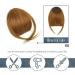 BARSDAR Clip in Fringe Human Hair 100% Real Hair French Bangs - Light Brown | Washable & Dye-able - Pack of 1 - Buy Online on GoSupps.com