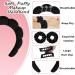 Spa Headbands for Women 1 Makeup Headband and 2 Wrist Washbands and 2 Hair Scrunchies and 1 Hair Claw Clip Set for Face Washing Skincare Shower Makeup Removal(Black) - Buy Online on GoSupps.com