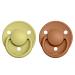 BIBS De Lux Baby Pacifier 2-Pack | BPA Free Dummy Soother | Made in Denmark | Silicone OneSize (0-36 Months) | Meadow/Earth - Buy Online on GoSupps.com