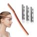 Eybrower razors reusable facial razors for men & women multi -purpose facial hair remover with 3 pieces of exchange blade facial razor for eyebrows & peach flaum (rose gold)