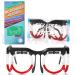 Anti Motion Sickness Glasses with Relieve Carsickness Seasickness Airsickness for Sport Travel Gaming No Lens Liquid Glasses for Adults or Kids(Red)