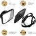 Royal Rascals Lockable Baby Car Mirror | Shatterproof & Crystal Clear Rear View | Baby Car Seat Mirror with Safety Sign | Car Seat Accessories - Black - Buy Online on GoSupps.com