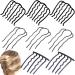 8 Pieces Hair Side Combs Metal Hair Fork Clip Hair Pins for Buns Hair Updo U-Shape Hair Sticks for Women Hair Styling Tool Accessories