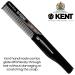 Kent 20T Black Graphite Handmade Folding Pocket Comb for Men - Fine Tooth Hair Comb for Grooming Hair and Beard - Made in England - Buy Online on GoSupps.com