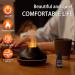 Aroma Diffuser with Flames Effect | Airmpa 130ml | 7-Color Simulated Flame Lamp | Fixed Color & Essential Oil Compatible (Black) - Buy Online on GoSupps.com