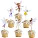 24 pieces fairy topper fairy cake topper paper cup cupcake topers fairy ballerina cupcake topper fairy decoration children's birthday for children baby party girl birthday decoration