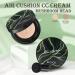 Mushroom Head Air Cushion CC Cream Foundation with 2PCS Sponges | Moisturizing BB Cream for Even Skin Tone | Natural Makeup Base Primer - Buy Online on GoSupps.com