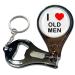 BadgeBeast.co.uk I Love Heart Old Men - Key Ring Bottle Opener and Nail Clipper