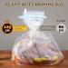 2 Pack Extra Large Turkey Brining Bags with Double Zippers - 35 lb Capacity, Includes Strings and Clips - Ideal for Turkey, Chicken, Beef, Pork - Buy Online on GoSupps.com