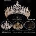 Aoligracre Luxury Cubic Zirconia Wedding Tiara & Crown for Women - Gold | Pageant Hair Jewelry & Bride Gift - Buy Online on GoSupps.com