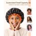 Kids Small Black Shower Cap | Double Layers Waterproof Bathing Hair Cap | Reusable & Comfortable | Non-fading & Stretchy Shower Hat | Pack of 1 Black + Orange - Buy Online on GoSupps.com