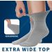 Women's Diabetic Socks 4-Pack Loose Fit Cotton Crew Socks for Circulatory Neuropathy 9-12 Wide Non-Binding Top - ABlack/White/Grey/Brown - Buy Online on GoSupps.com