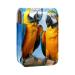 Lipstick Case Leather Lip Gloss Lipstick Organizer with Mirror Mini Lipstick Holder Bag Blue Prairie Bird Parrots E776q3qbjx