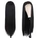 ENTRANCED STYLES Black Lace Front Wig 28 Inches - Long Straight Glueless Synthetic Wig for Women | Middle Part 13x4 Frontal Wig for Daily Wear and Parties - Buy Online on GoSupps.com