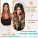Hetto Balayage Extensions | Real Hair Remy Tresses - Chocolate Brown to Caramel Blonde #4/27/4 | 100g 45cm Ombre Hair Extensions - Buy Online on GoSupps.com
