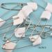 HAHIYO 52mm Plastic Head Cloth Pins - 50 PCS Stainless Steel Diaper Pins for Socks, Towels, Bed Sheets - White - Buy Online on GoSupps.com
