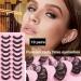 10 Pairs False Eyelashes Russian Strip Lashes False Eyelashes Natural Fluffy Wispy 3D Curly Soft Reusable Strip Lashes Extensions Thick black - Buy Online on GoSupps.com