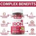 Iron Gummies 12.5mg with Beet Root Powder - Vegan, Non-GMO, High Absorption Iron Supplement for Blood Health & Energy Support - Buy Online on GoSupps.com