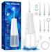Water Flosser for Teeth Oral Irrigator: Water Dental Picks for Teeth Cleaning 310ML Tank 3 Modes 6 Jet Tips Portable Water Flosser Cordless IPX7 Waterproof Rechargeable Teeth Cleaner Pick