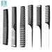 Carbon Fiber Hair Combs Set - Anti Static, Heat Resistant, 6 Pack Fine and Wide Tooth Combs for Styling and Grooming - Buy Online on GoSupps.com