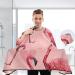 Waterproof Barber Cape - Pink Flamingo & Heart | Cheetah Haircut Bib for Men & Women | Unisex Hair Cutting Cape - Buy Online on GoSupps.com