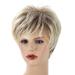 Short Blonde Pixie Cut Synthetic Wig for White Women - Natural Layered Short Hair Wig in Mixed Blonde Tones - Buy Online on GoSupps.com