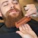6-Piece Sandalwood Beard Comb Set with Leather Case - Natural Wooden Moustache Combs for Beards and Moustaches (Yellow) - Buy Online on GoSupps.com
