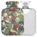 NAANLE Camouflage Dinosaurs PAW Heat bottle MITVATED transparent hot water bottle 1l heat bottle for bed hand feet warmer pain relief heat and cold therapy