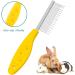 Pet Hair Buster Comb - Stainless Steel Small Animal Grooming Comb for Rabbits, Hamsters, Guinea Pigs - Red and Yellow - 2 Pieces - Buy Online on GoSupps.com